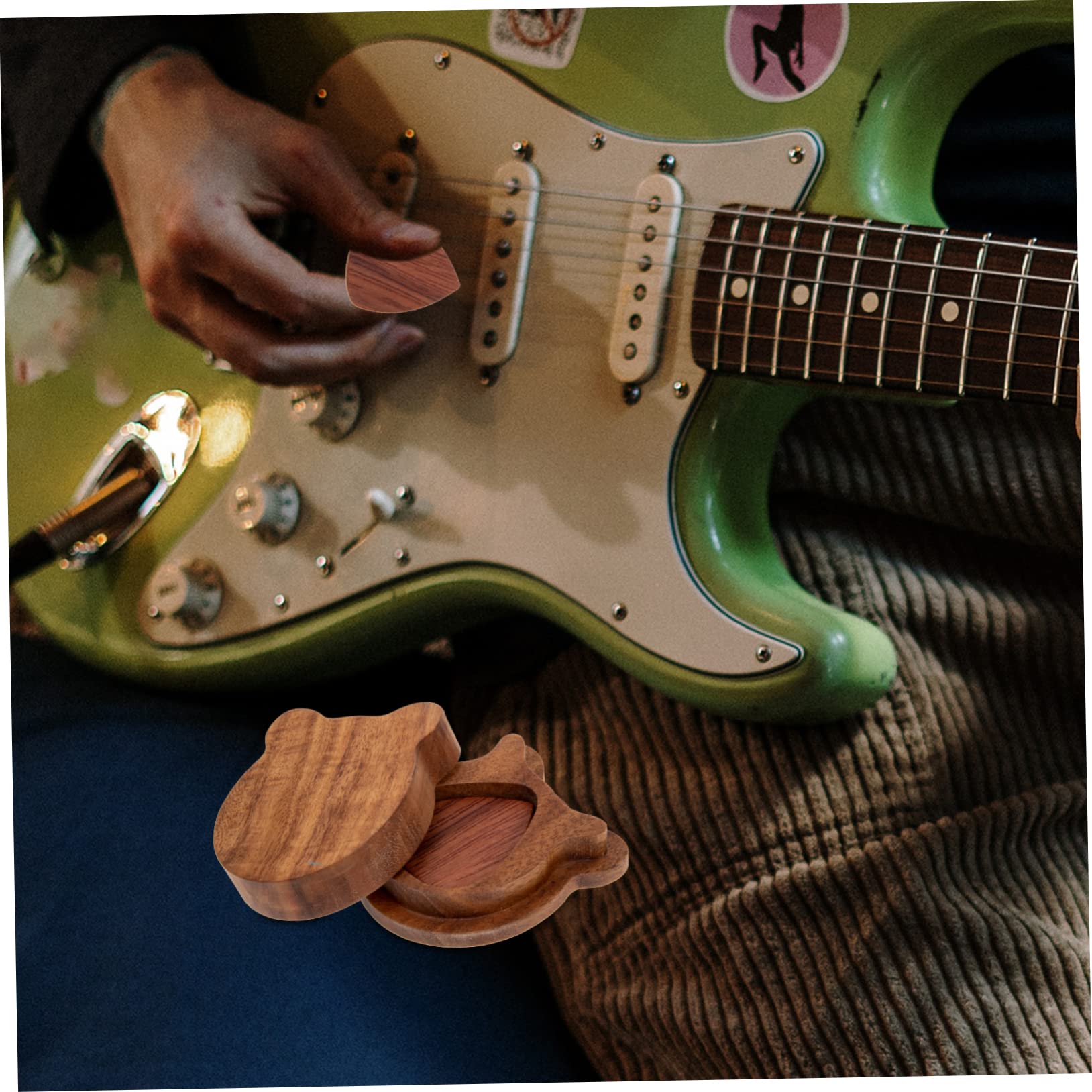 ifundom 4sätze Praktische Holz-Gitarren-Picks Mit Leicht Und Tragbar Sicheres Material Für Gitarristen Und Musikliebhaber