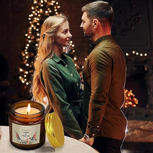 Miniatura 7 de Juego de velas perfumadas de regalo para mujeres, paquete de 10 velas de cera de soja de larga duración, velas de aromaterapia para el hogar, regalo