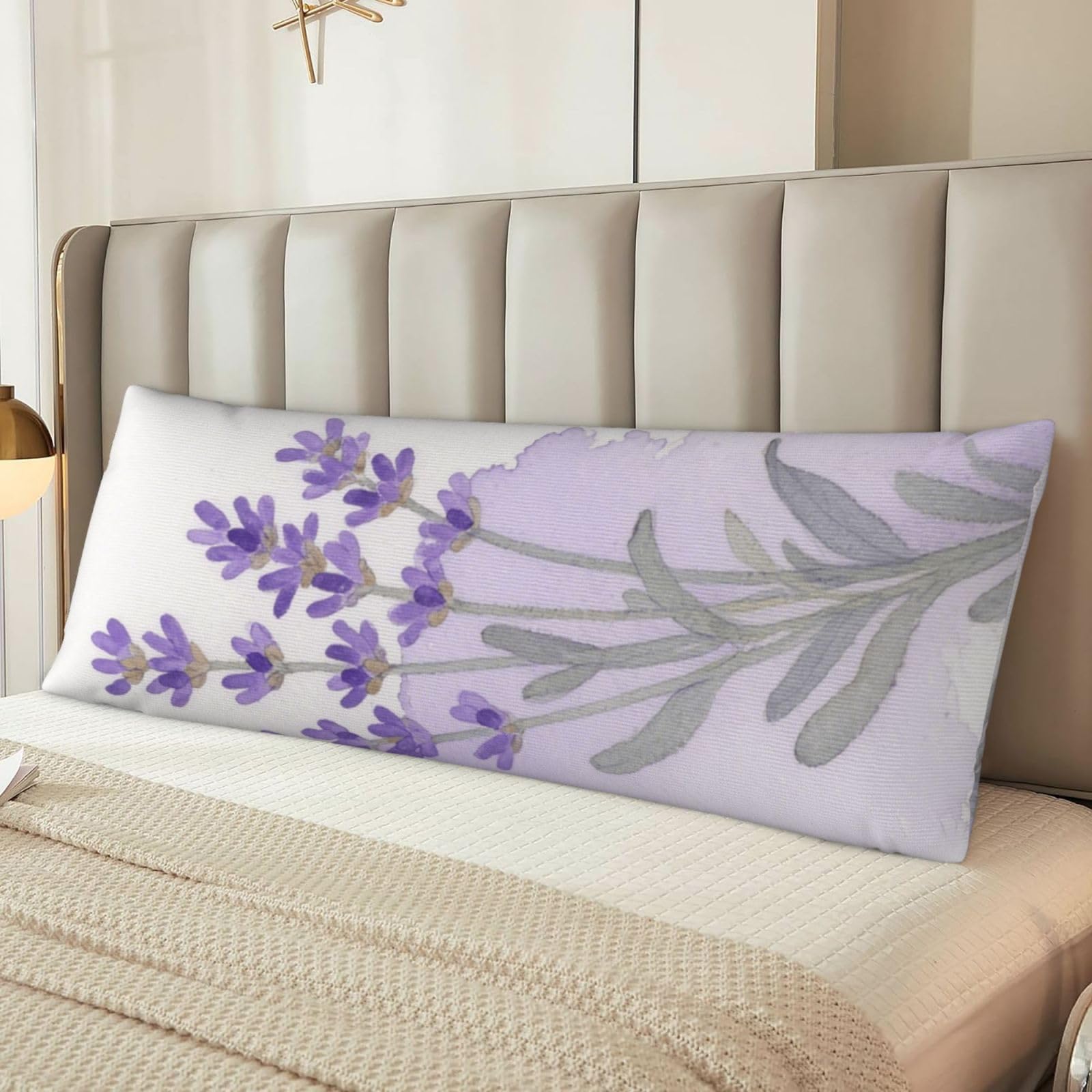 Watercolor Flower Body Pillow Cover with Hidden Zipper 54"X20",Ultra Soft Microfiber Long Pillow Case Decorative Bedding Pillowcase Cushion Cover Cases for Bedroom Couch Sofa,Home Gifts