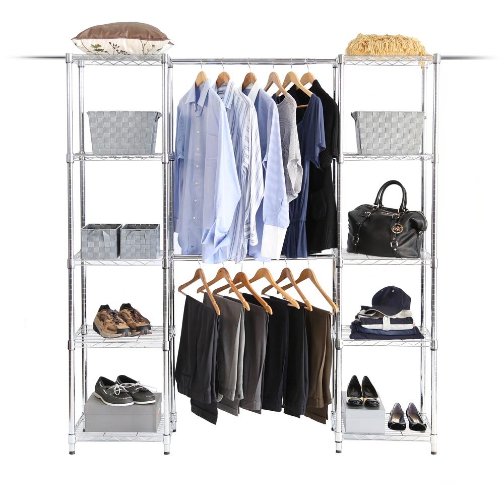 Sevilla Classics Sistema organizador de armario extensible, 160/218 L x 36 P x 183 cm A