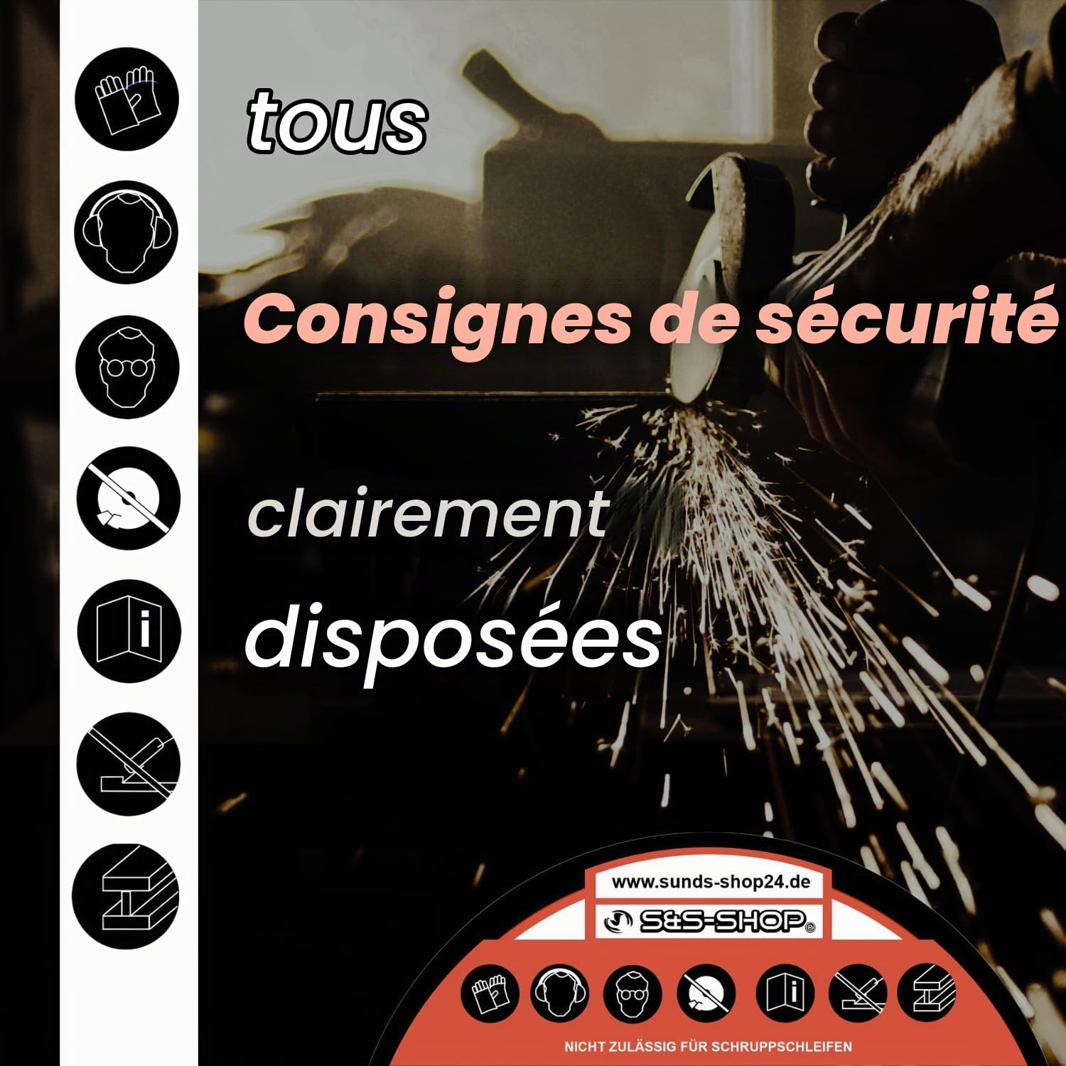 Lot de 100 disques à tronçonner Ø 125 mm x 1,0 mm, INOX, extra fins, pour métal, acier inoxydable, acier, meuleuse d'angle 125, disque à tronçonner 125 pour métal 1 mm, accessoires pour meuleuse à