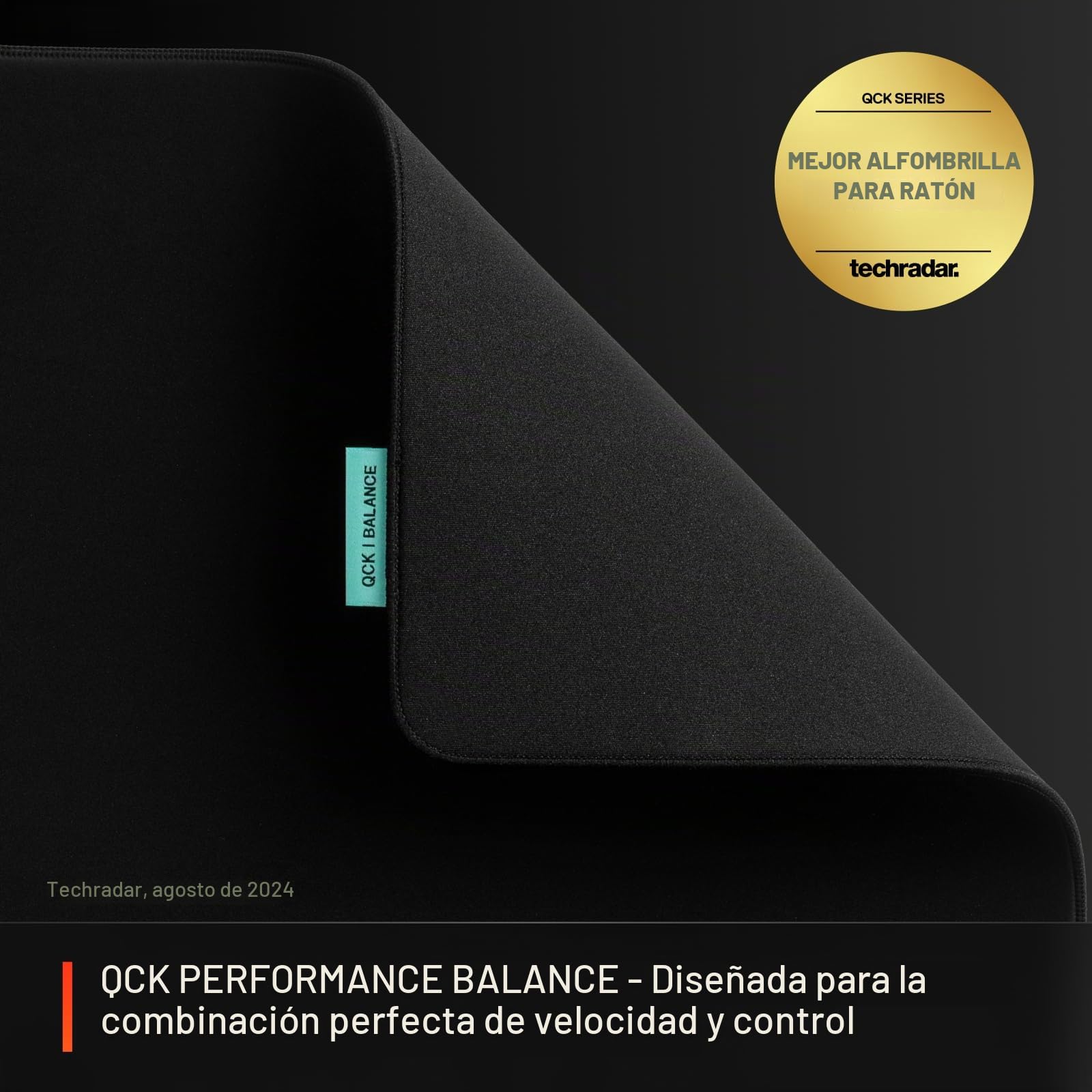 SteelSeries QcK XL Performance Balance - Alfombrilla de Mouse para Juegos, Densidad Extra para un Deslizamiento Suave, Costuras de Borde de Perfil bajo, Base de Goma de Neopreno Antideslizante, 15.75