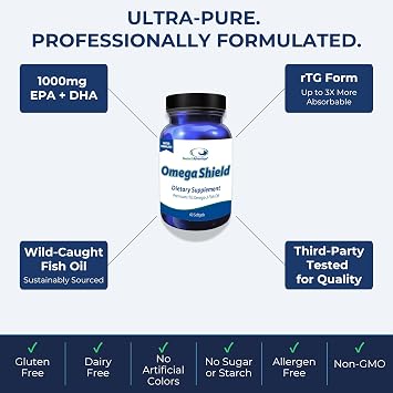 Omega Shield Supplement, 60 Softgels, 30-Day Supply