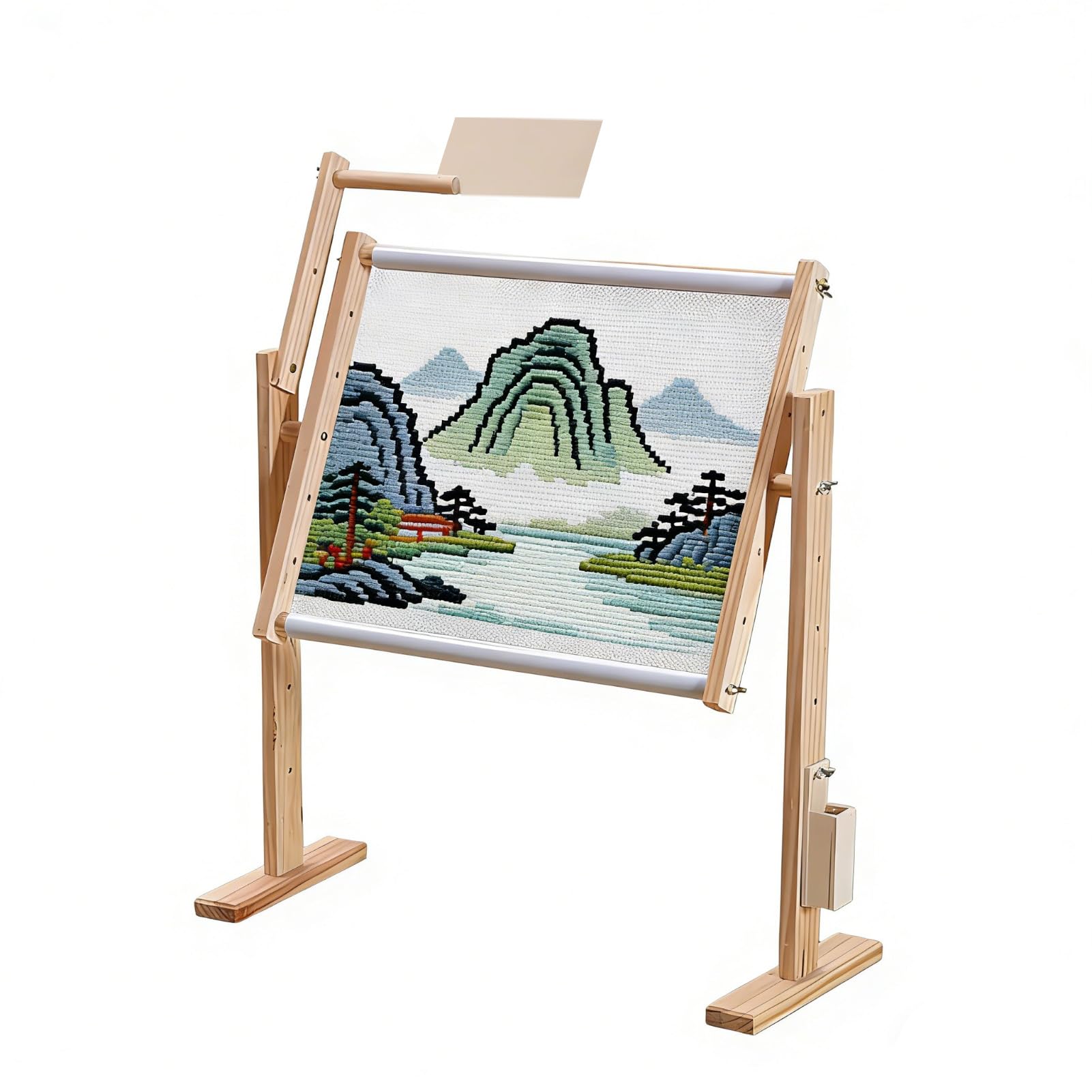 M.J COMFY-LIFE Cross Stitch Adjustable Frame Embroidery Frame 30 x 40 x 50 cm Wooden Cross Stitch Frame 360 ​​Degree Rotating Cross Stitch Frame Suitable for Embroidery and Silk Embroidery