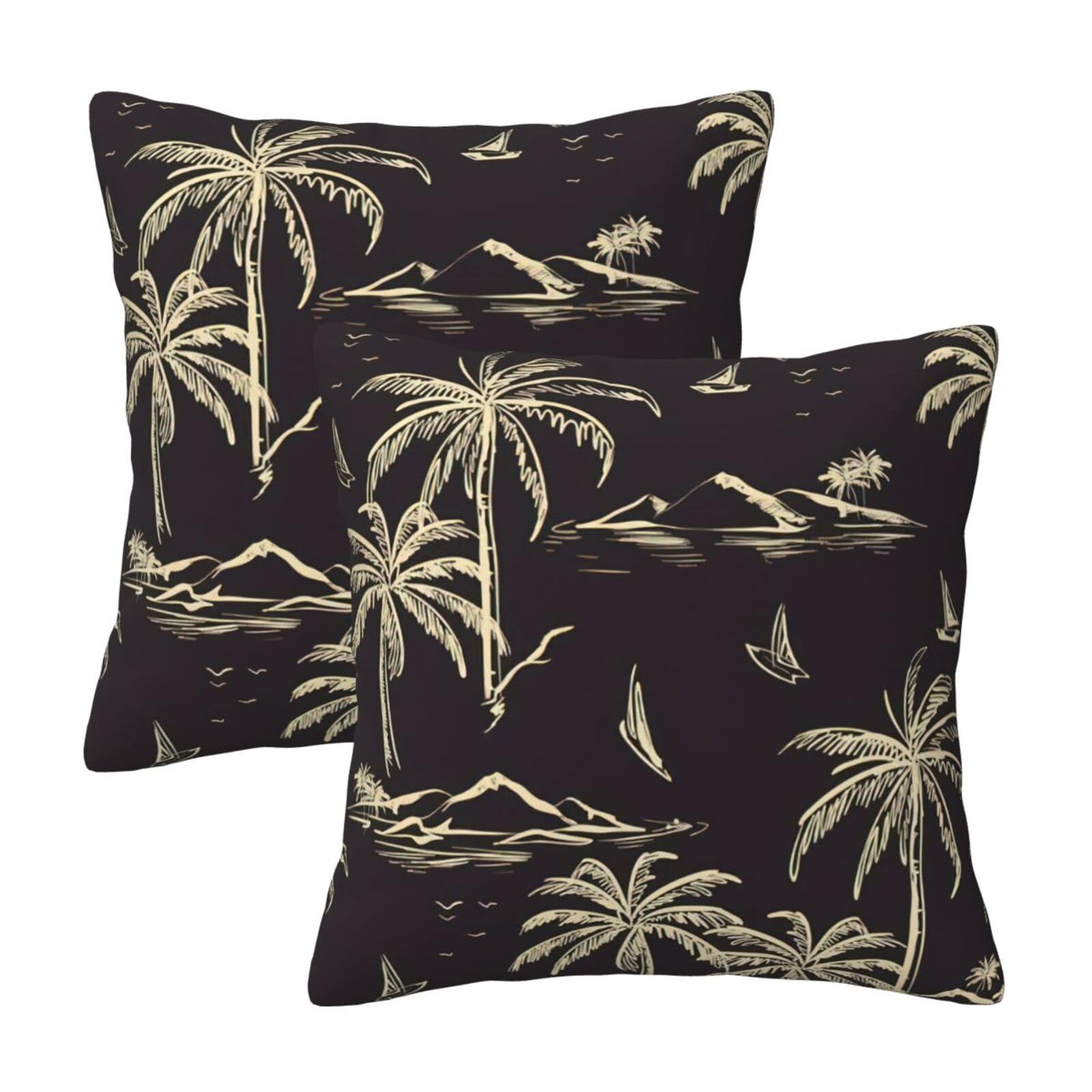 RRhgipp Palm Tree Throw Pillow Cases Decorative Cushion Covers Couch Bed Sofa Decoration Xmas Gifts Bed