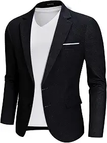 Blazer masculino de linho, jaqueta casual com dois botões, casaco esportivo leve para uso diário