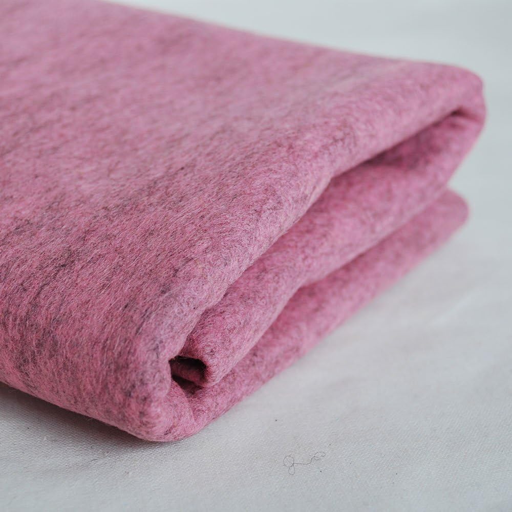 100% Wool Felt Fabric - 1mm Thick - Mottled Pink - 45cm x 50cm