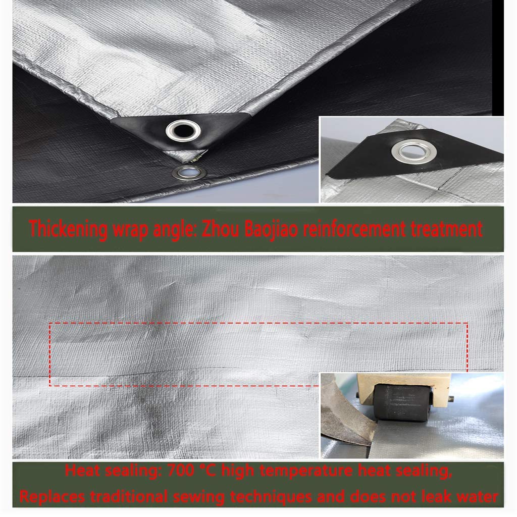 Tarp Thickened Heavy Duty Outdoor-Plane wasserdicht Sonnenschutz Regenschutz Schuppen Stoff Auto Wärmeisolierung Decke Gartendach Poncho-grün mehrere Größen zur Auswahl