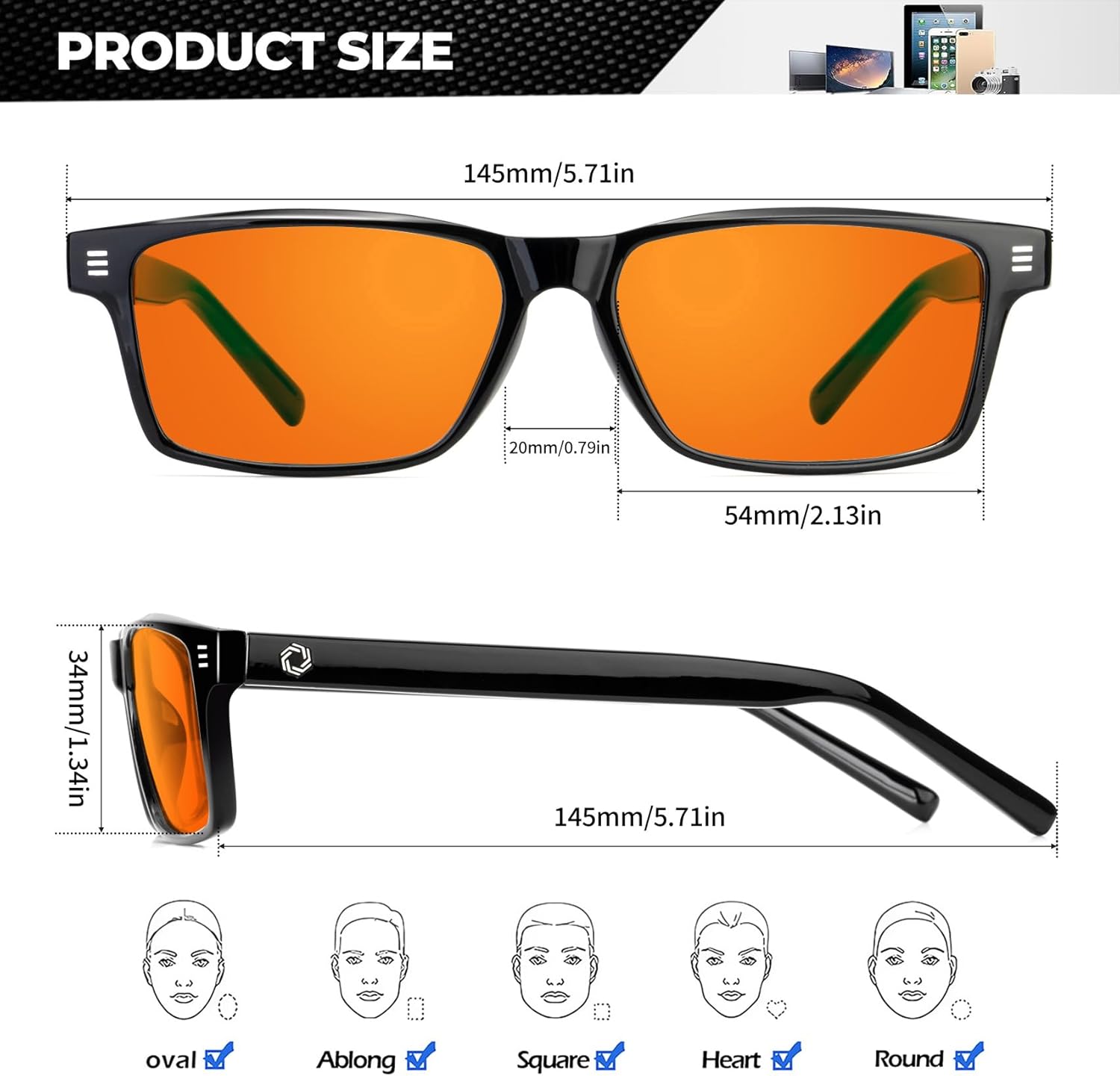 ANYLUV Blue Light Glasses Men Woman, Blue Light Blocking Glasses for Computer Gaming, Eye Strain Relief Eye Protection - Image 4