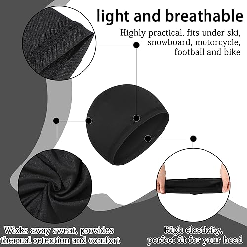 Miniatura 3 de Boao 6 gorras de calaveras refrescantes para casco, forro de casco que absorbe el sudor, gorro para correr, ciclismo, para hombres y mujeres