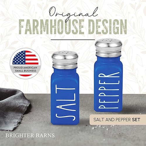 Miniatura 70 de Brighter Barns - Juego de saleros y pimenteros morados, decoración moderna y accesorios de cocina de granja, bonito juego de sal y pimienta, Púrpura