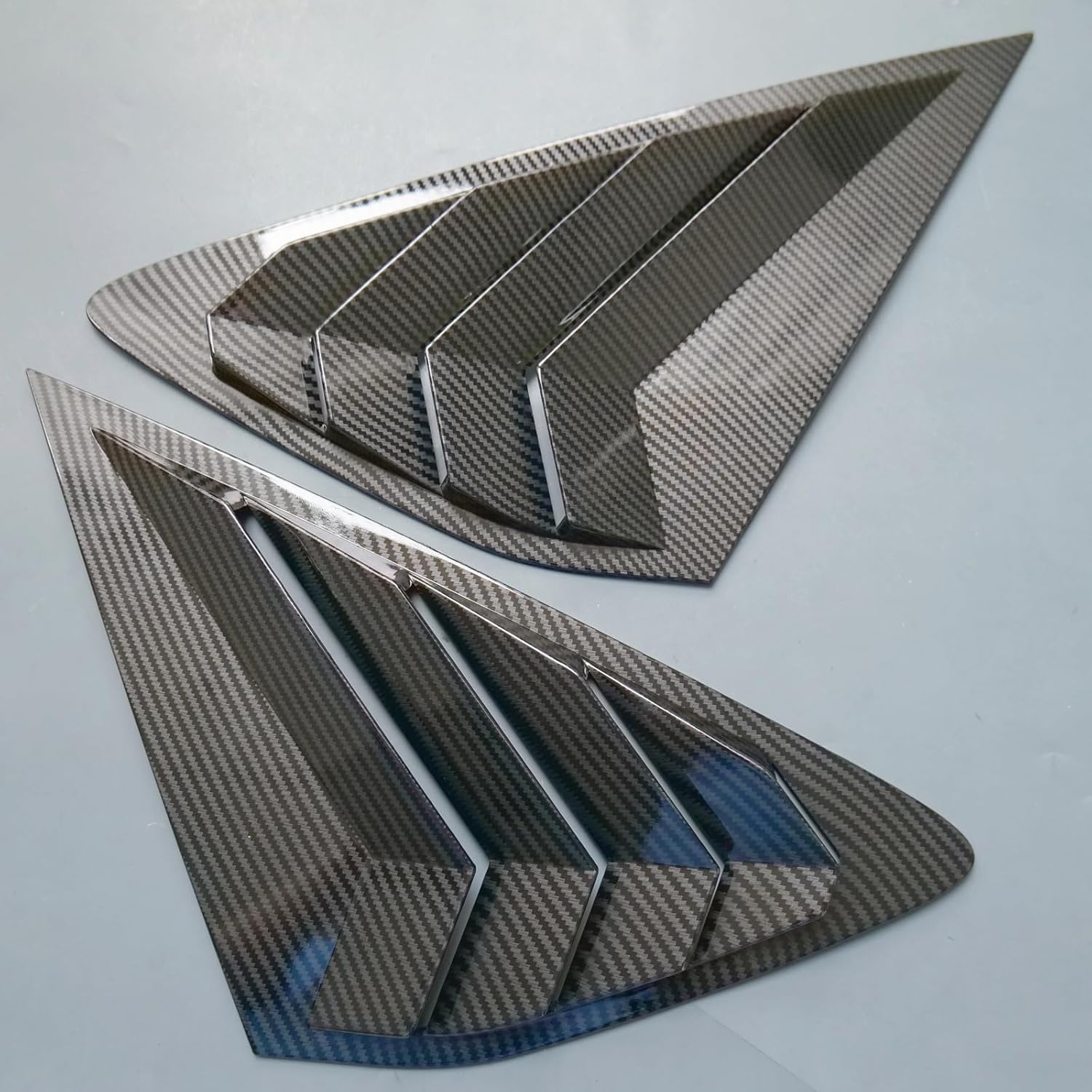 ZiWen 2X Sport Style Quarter Window Scoops Louvers for Honda Accord Sedan 2023 2024 2025 2026 (Carbon Fiber Print)