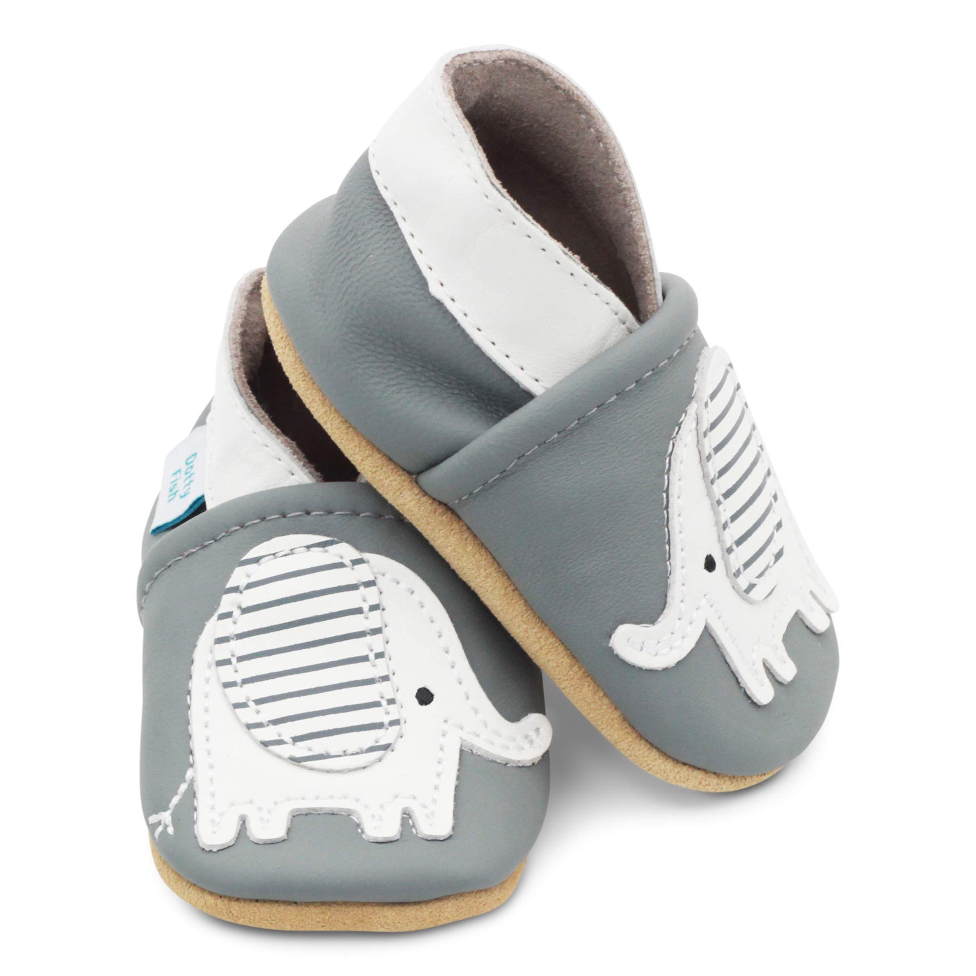 Dotty Fish Unisex Soft Leather Shoes, Unisex Baby First Walker Shoe - 4