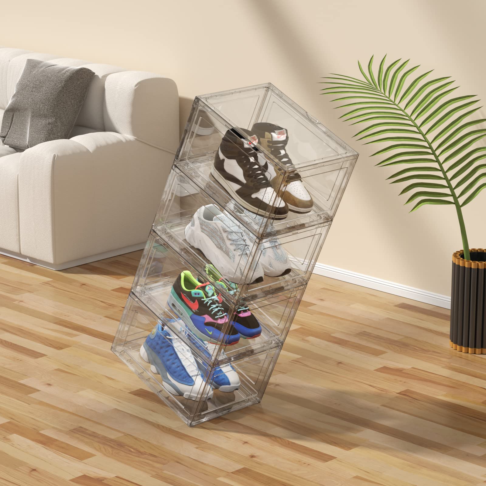 Clear Acrylic Shoe Boxes 12 Pack Clear Shoe Storage Boxes - Acrylic ...