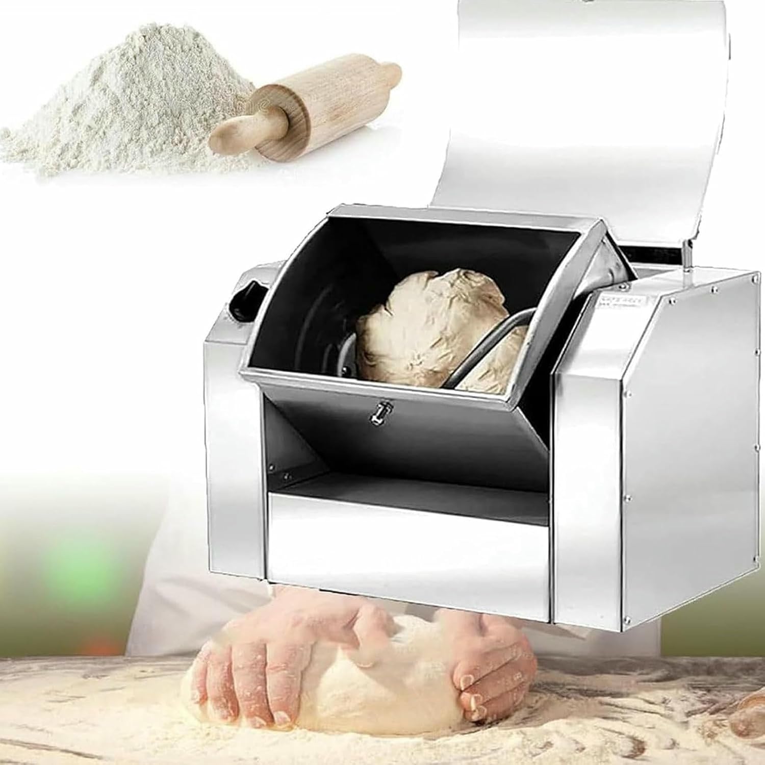 Stainless Steel Mixer, Pizza Dough Mixer, Commercial Mass Mixer, Professional Flour Mixer With 5 Kg Capacity To Make Pasta, Noodles And Pizza, 5 Kg