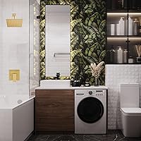 Vista 9 de Heyalan Juego de cabezal de ducha y mango de 8 pulgadas, juego de grifo de ducha cuadrado para baño, juego de grifo de ducha de acero inoxidable