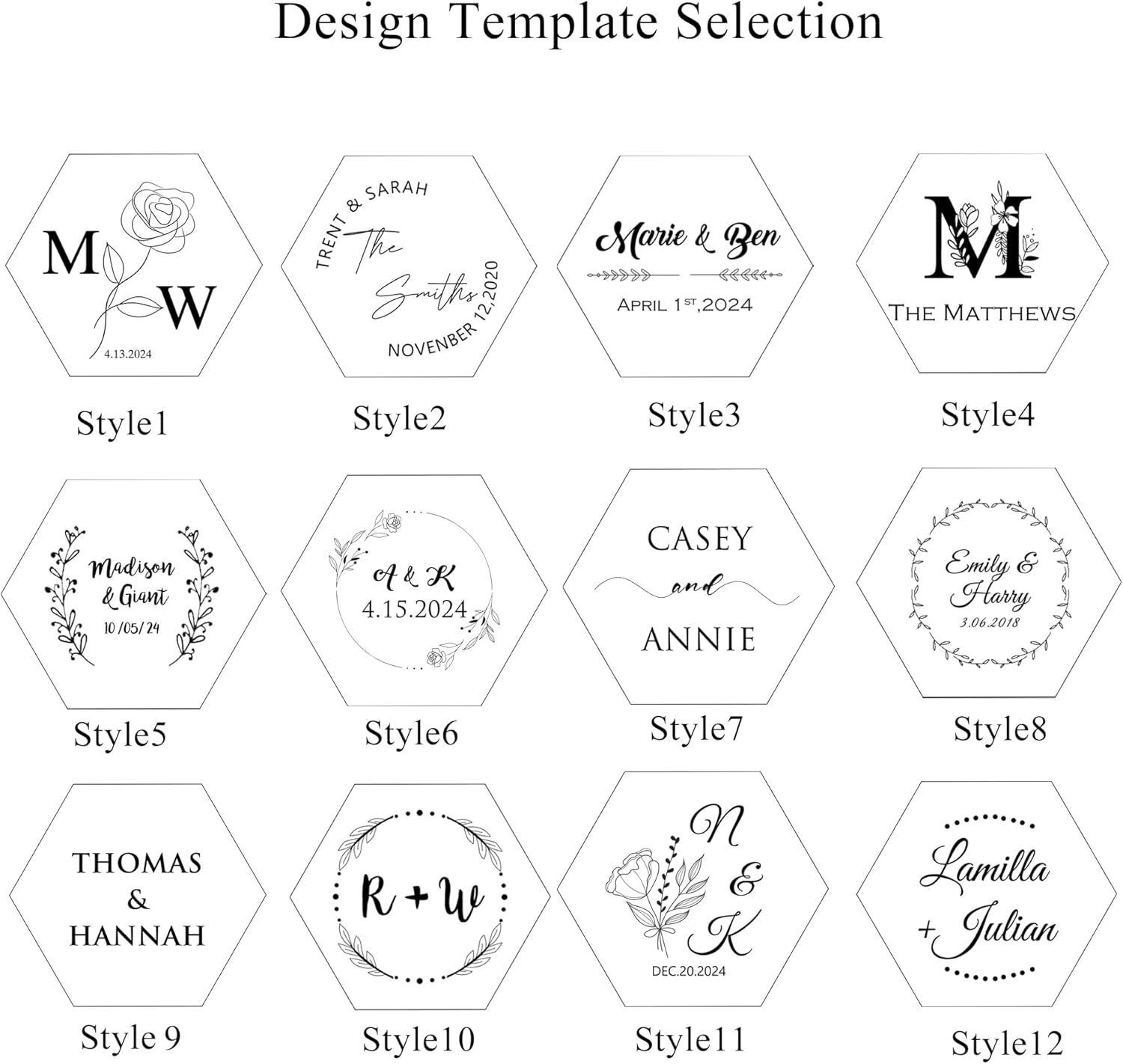 Custom Hexagon Ring Box Wood Acrylic Wedding Ring Boxes Transparent Ring Bearer Box for Wedding Ceremony Marriage Engagement Proposal