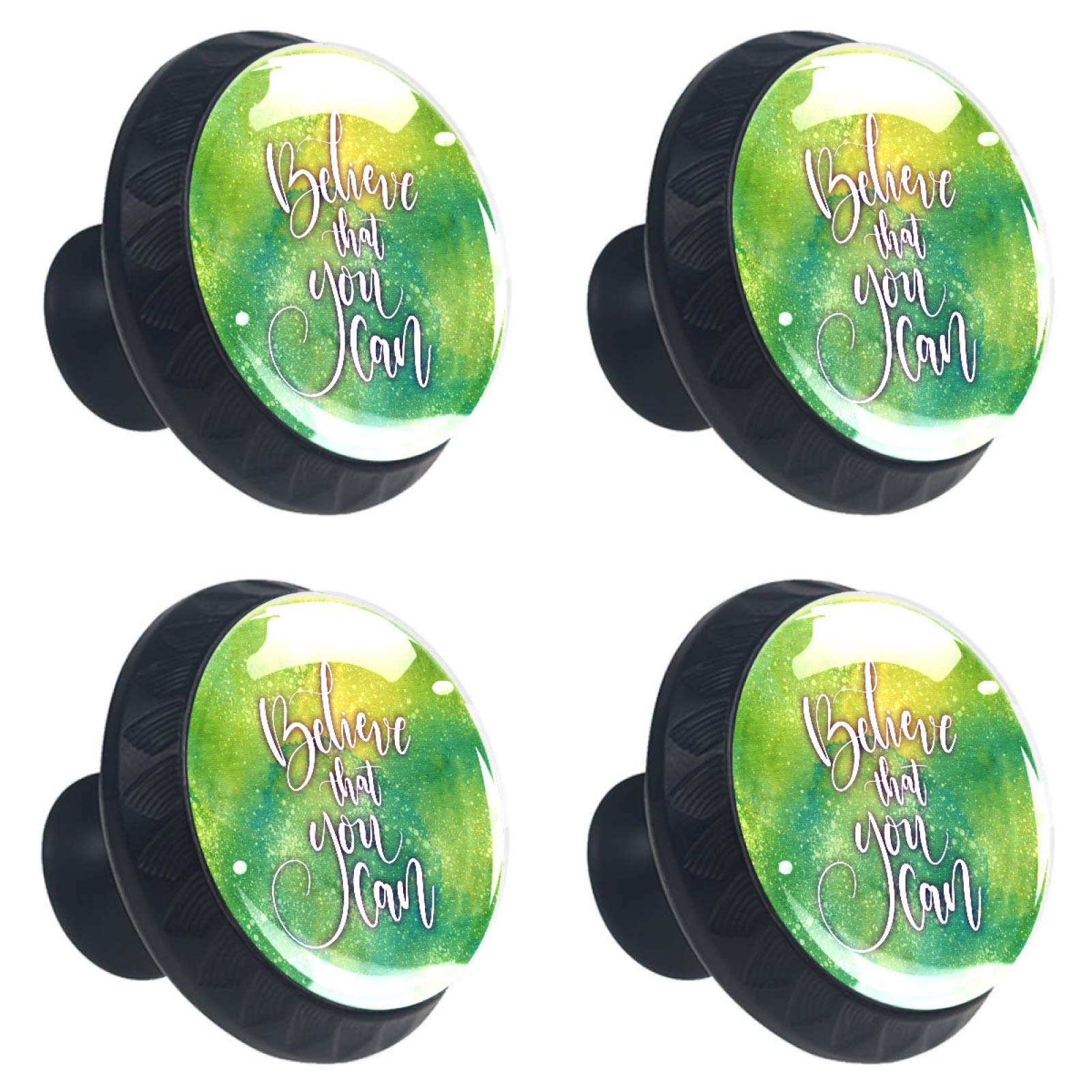 Boutons de meuble ronds en verre Believe 30mm x4 pour customiser vos commodes