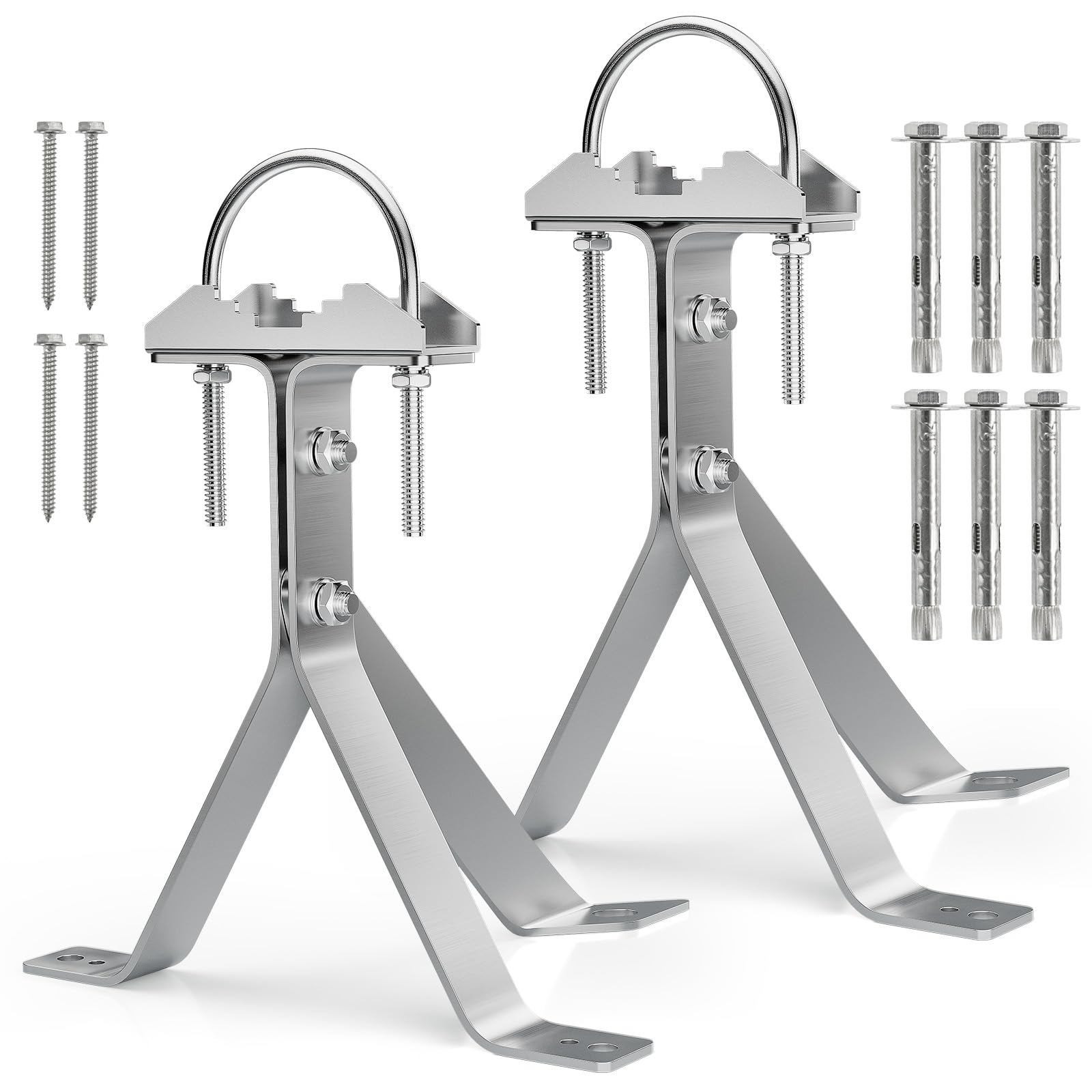 SS304 Antenna Wall Mount 9 Inch Tall Heavy-Duty Stand Off Wall Mast Mount Windproof Antenna Mounting Bracket