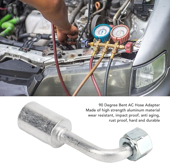 10 Piezas Conector Crimp AC 90° para Manguera de 3/8" miniatura 3