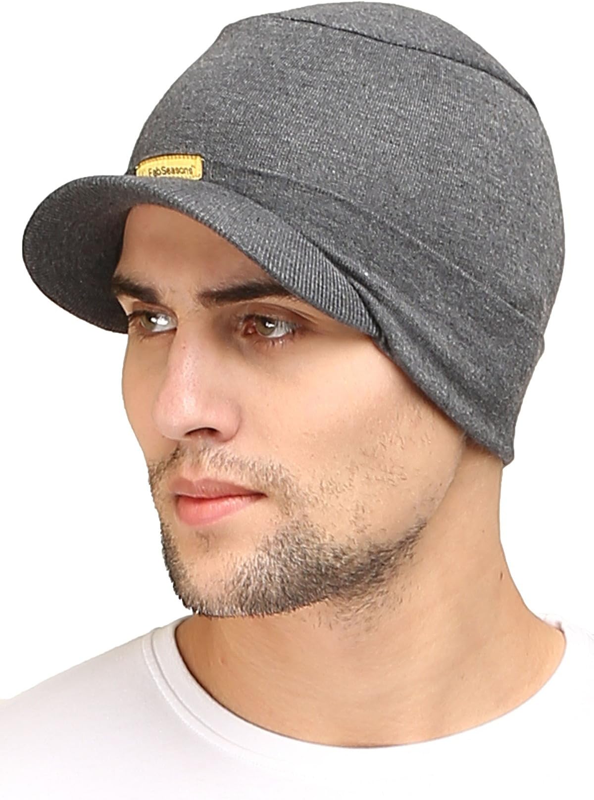 FabSeasons Cotton Skull Cap Charcoal Grey