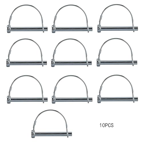 Miniatura 2 de AuInn Paquete de 10 pasadores de bloqueo de alambre, pasador de bloqueo de eje de 5/16 pulgadas, pasador de enganche de seguridad resistente con