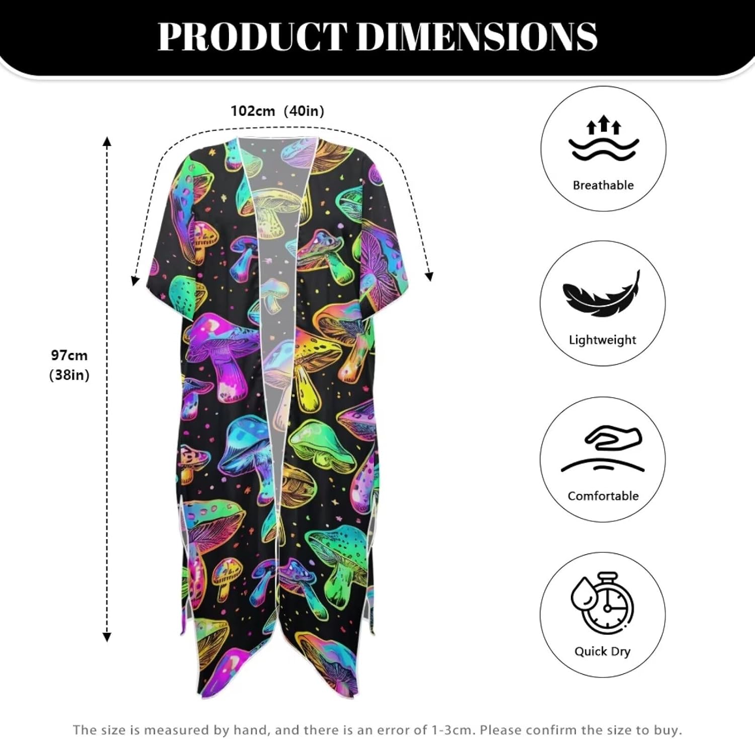 Women Kimono Swimsuit Cover Ups Short Sleeve Bikini Cover Up for Beach Vacations