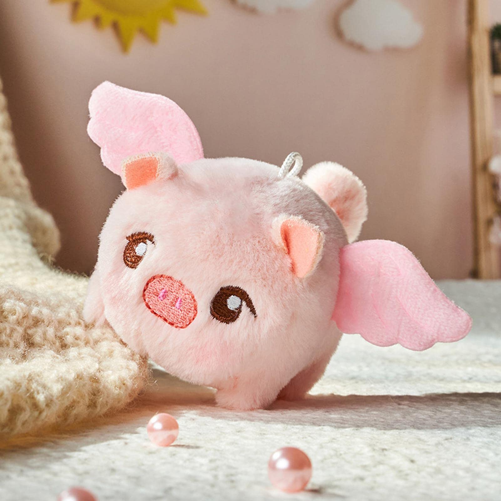 Peluche Cochon Rotation Queue Mécanique Marche
