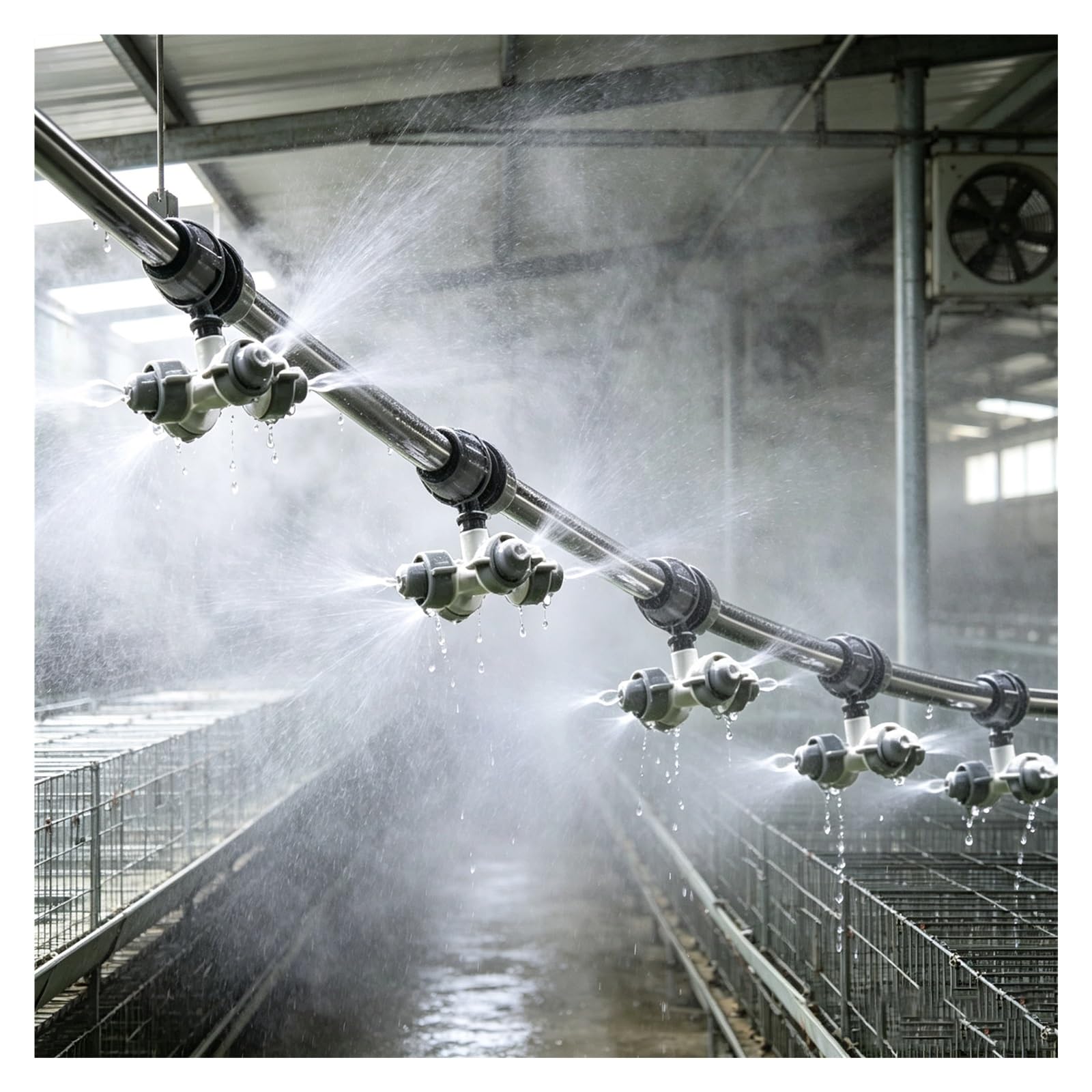 Kit Nebulizzatore d'Acqua Esterno Rimovibile per Rinfrescare | Kit Di Irrigazione A Goccia Automatica Per Giardino, Serra E Aiuole, Con Ugelli Resistenti Alle Ostruzioni(5m (16feet))