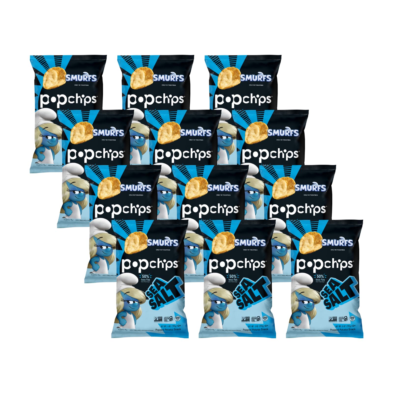 Popchips Potato Chips, Sea Salt, Gluten Free, 5 Ounce (Pack of 12)