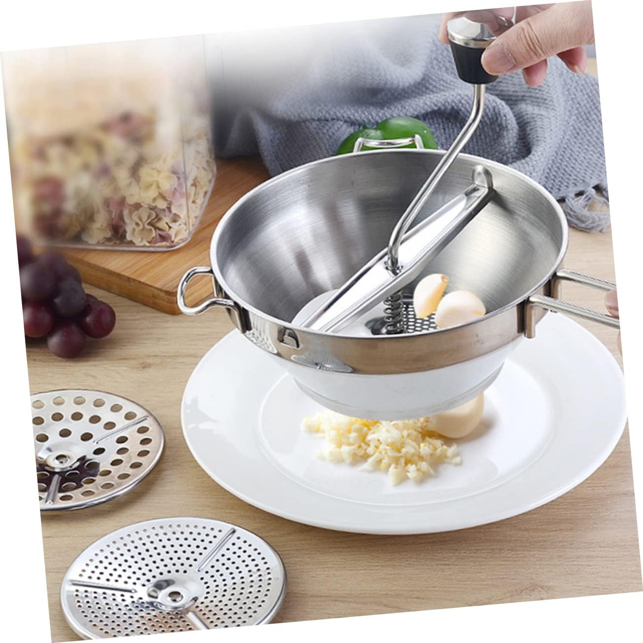 Ergonomic Stainless Steel Manual Food Ricer Vegetable Slicer Blender Masher Jam Maker Kitchen Tools