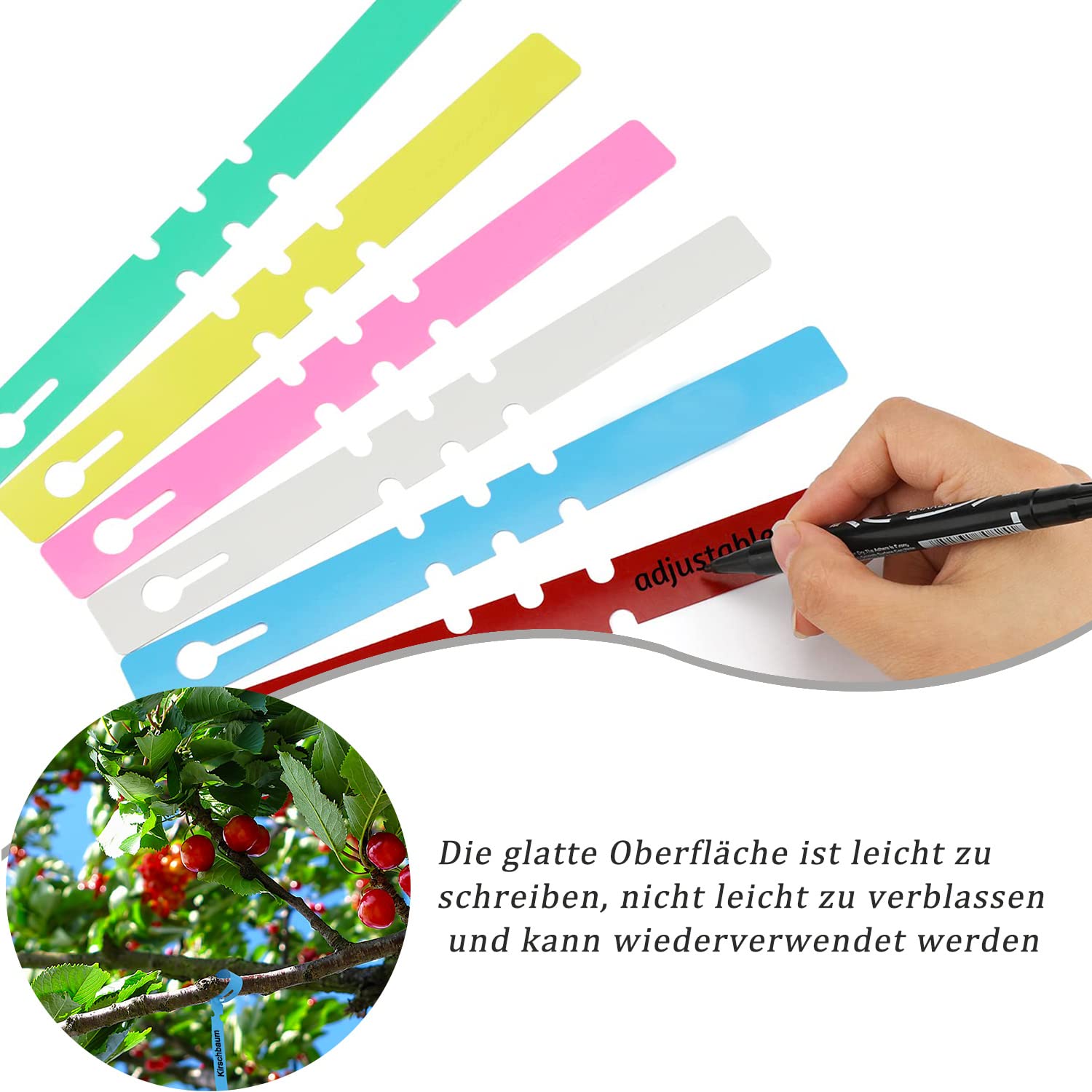 300 Étiquettes Autocollantes Pour Plantes - 6 Couleurs - PVC - 21x2 Cm - Jardinage