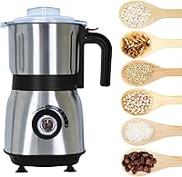 FAOFER 500W Electric Spice & Nut Grinder - 3 Stainless Steel Blades, 600ml Capacity, Dry Kitchen Use (Black)