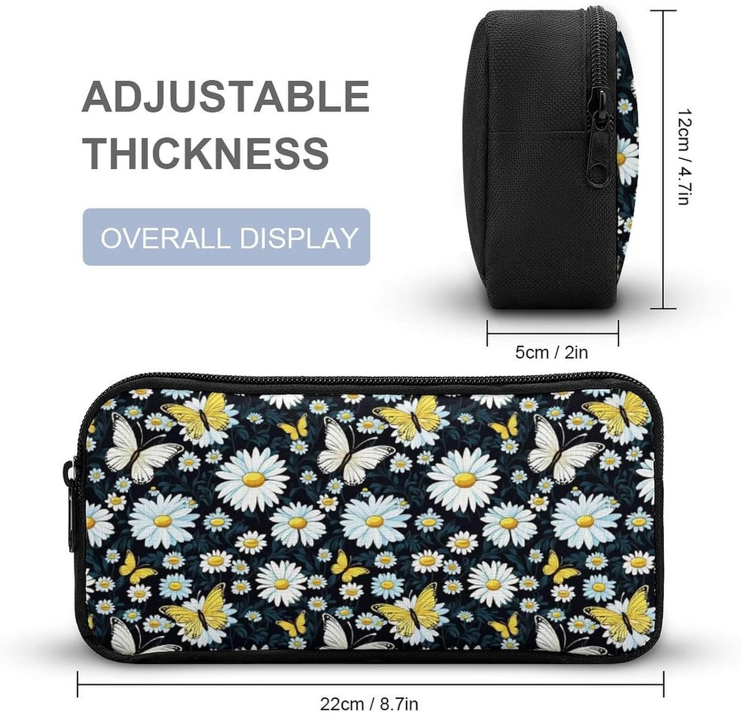 Daisy Backpack with Lunch Box & Pencil Case for Kids Girls Boys School, 16 Inch Cute daisies Bookbag, School Backpack for Students Children, Lightweight, Large Capacity - Image 7