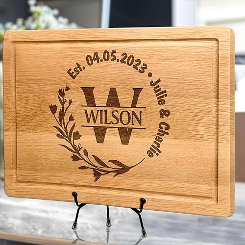 Miniatura 2 de Regalos personalizados de aniversario de boda, tabla de cortar grabada personalizada para parejas, mujeres, hombres, regalos de boda, Navidad,