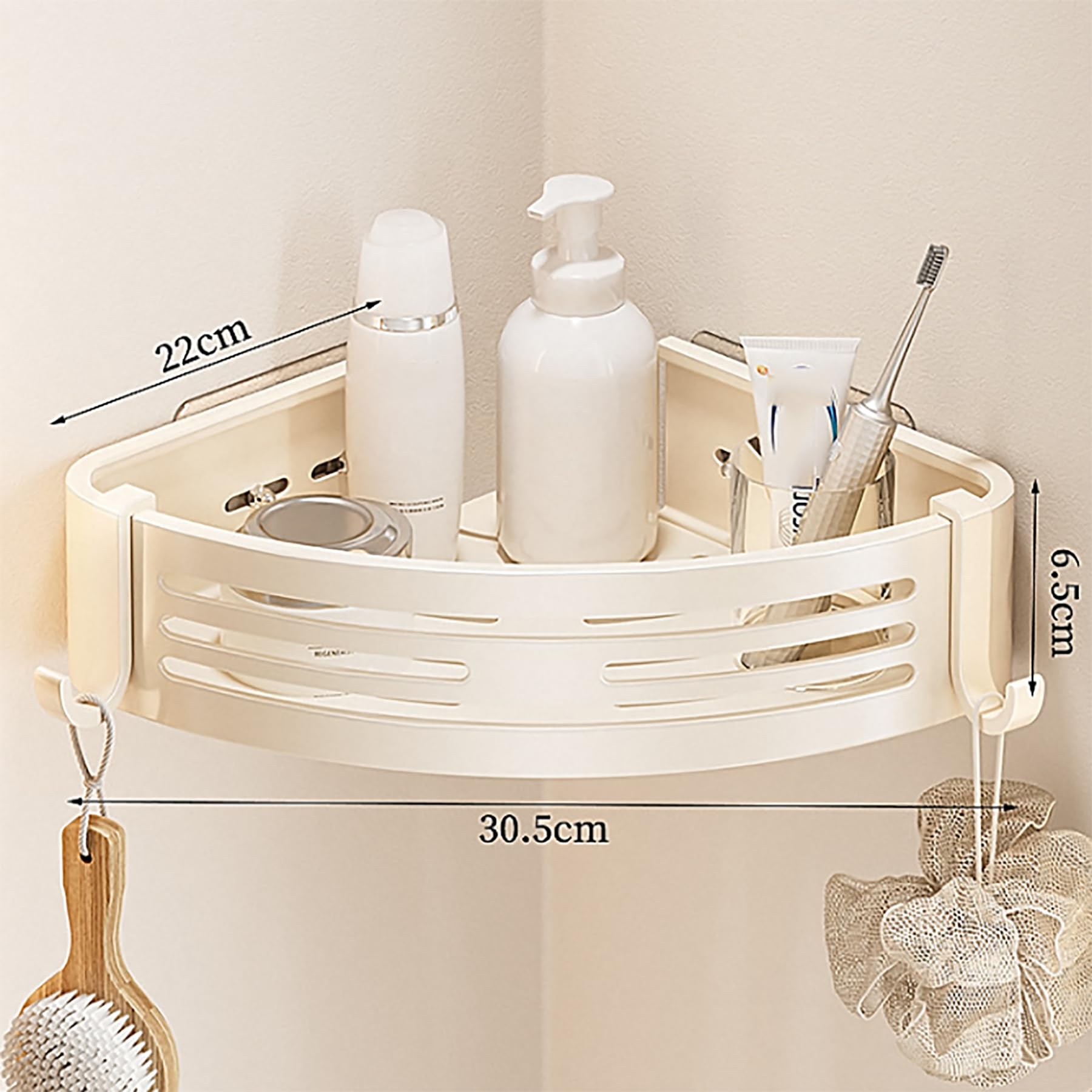 Mensole portaoggetti angolari per Doccia adesive mensole portaoggetti angolari per Doccia mensole portaoggetti da Parete antiruggine per Bagno Senza Foratura in Acciaio Inox,Bianca,B