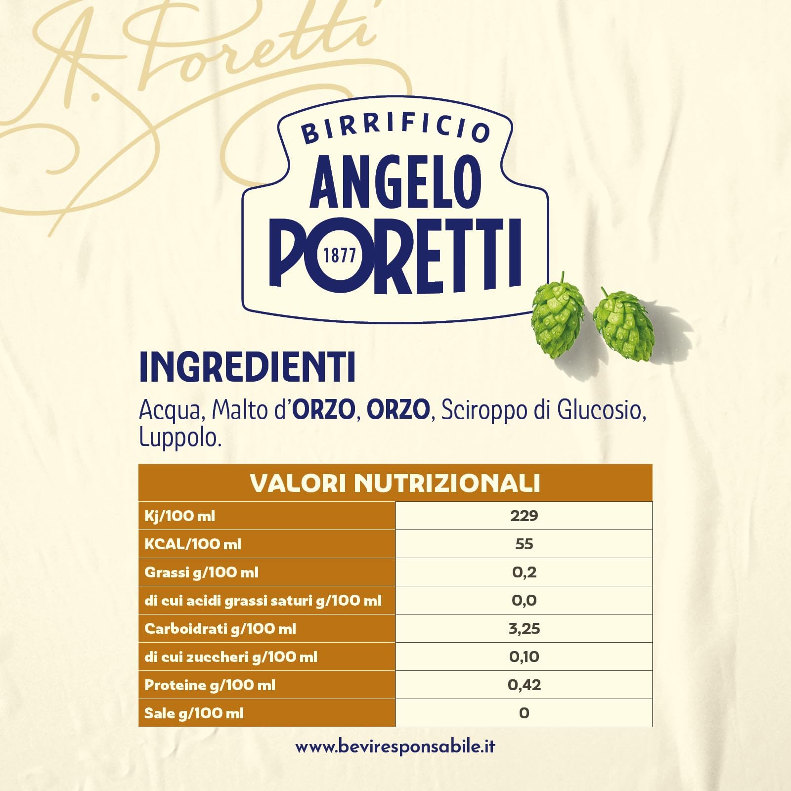 Birrificio Angelo Poretti Birra 5 Luppoli Doppio Malto Chiara, Cassa con 24 Bottiglie da 33cl, Birra Bock Doppio Malto Chiara, Gusto Maltato e Fruttato, Gradazione Alcolica 6.5% Vol.