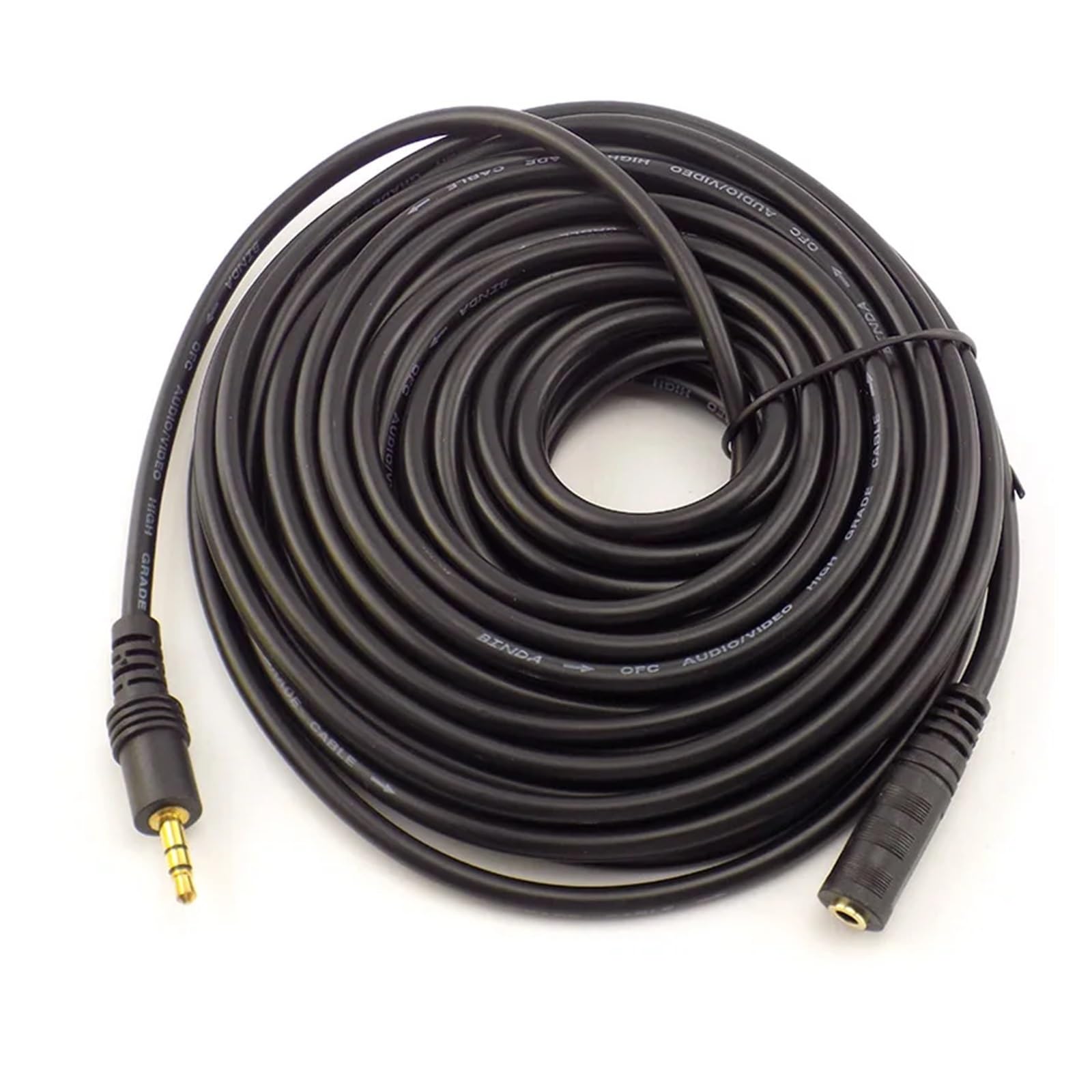 1.5/3/5/10M 3.5mm Stereo męski na żeński przedłużacz kabla audio do słuchawek telewizor z dostępem do kanałów komputer Laptop MP3/MP4 słuchawki E3(Male to female,15m)
