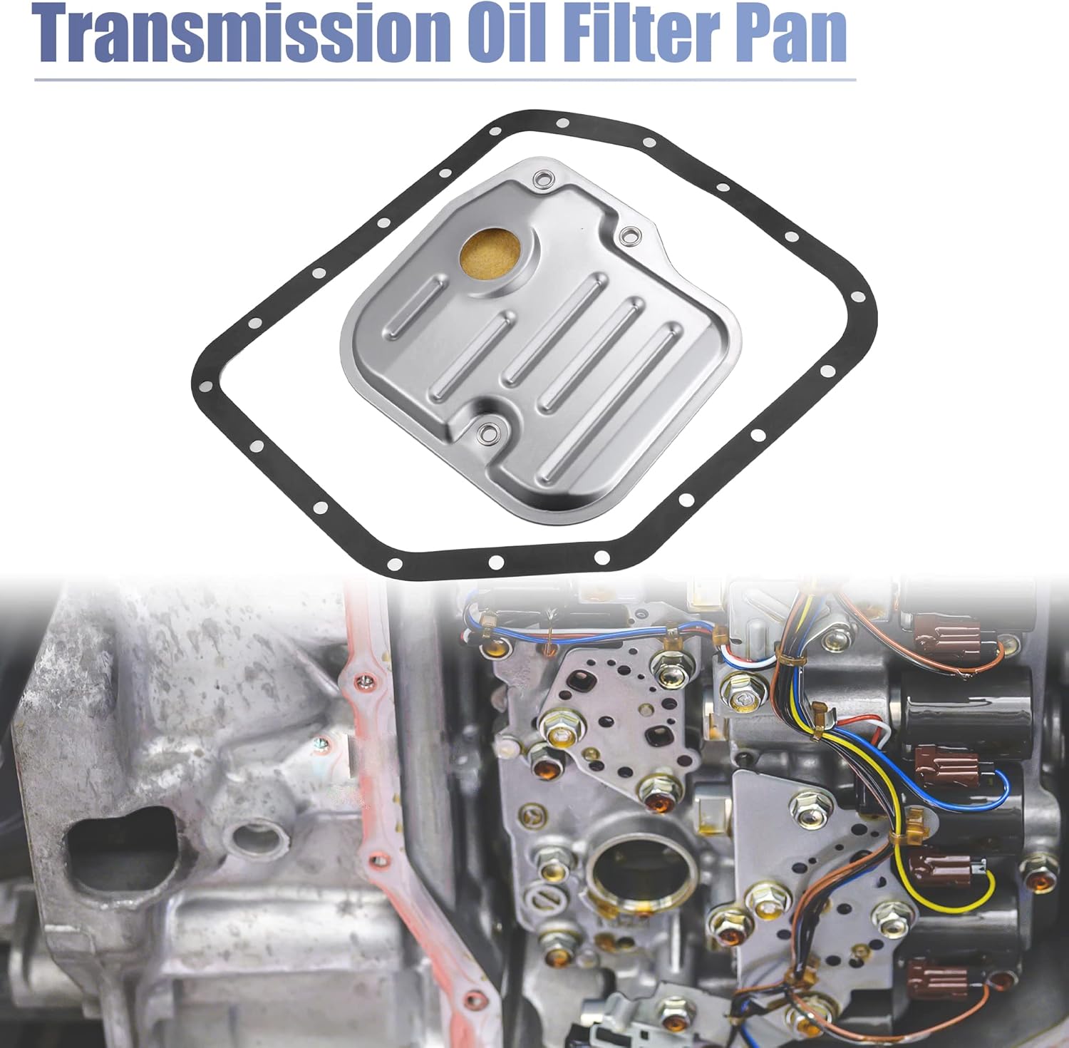 X AUTOHAUX 1 Set 353300W020 353300W021 Transmission Filter Oil Pan Gasket Kit for TOYOTA COROLLA 2009-2013