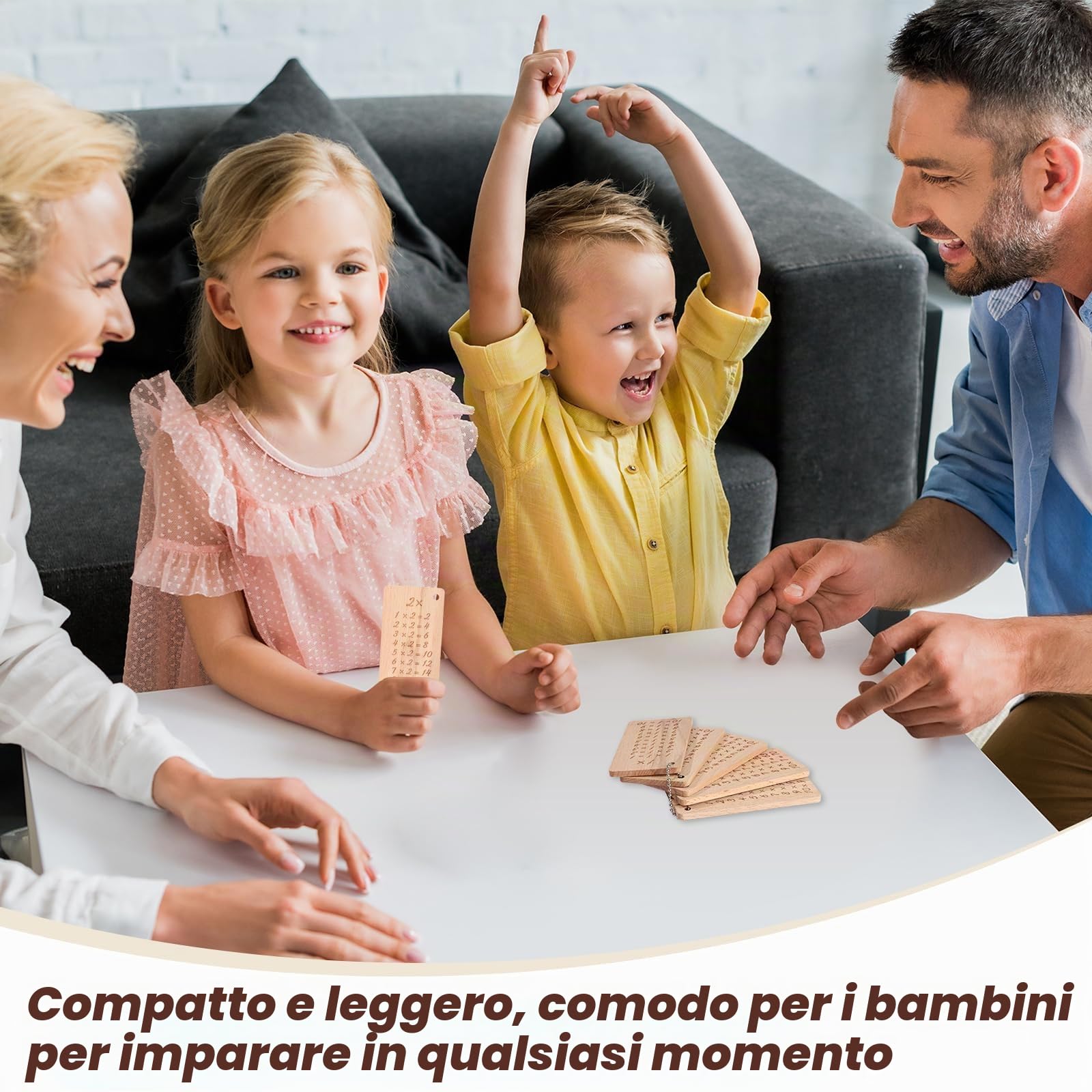 Tavola delle Moltiplicazioni in Legno 1x1 per Bambini