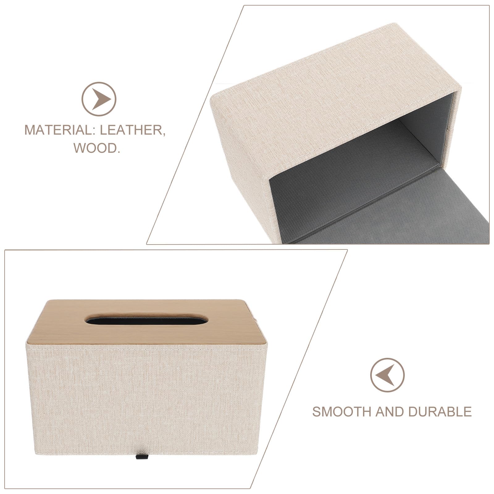 Healifty Caja de Pañuelos Conciso Caja de Almacenamiento Madera Diseño Ligero Baño Oficina