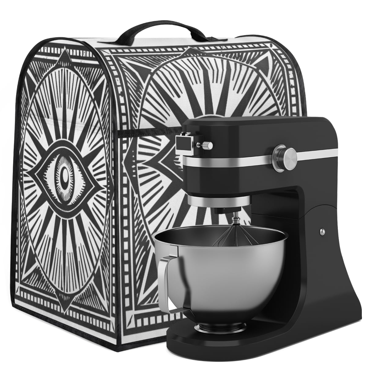 Coffee Maker Cover Bohemian Eye Kitchen Appliance Covers Small Appliance Covers Blender Cover Juicer Cover Dust Covers for Kitchen Appliances with Top Handle and Pockets,Washable,B664