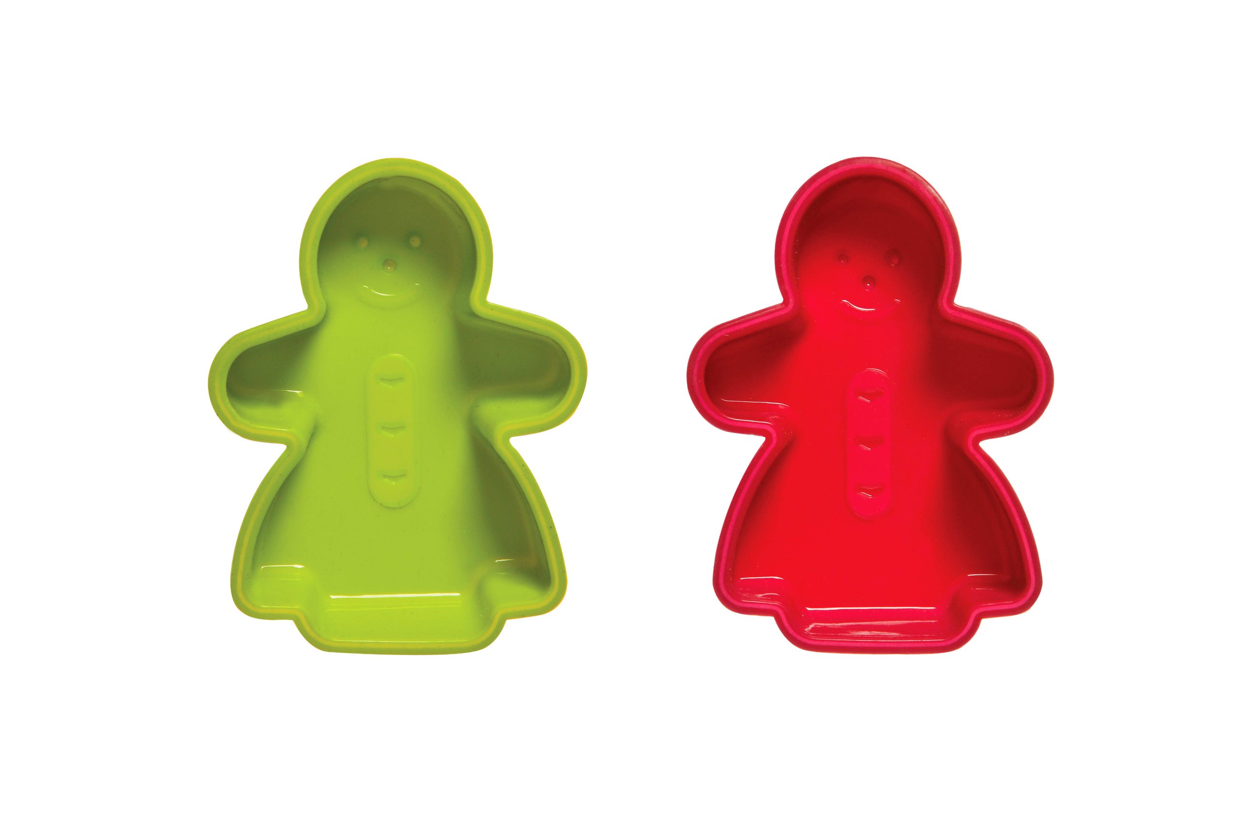 Essentials By Premier Women's Pink/Green Silicone Baking Gingerbread Cake Moulds
