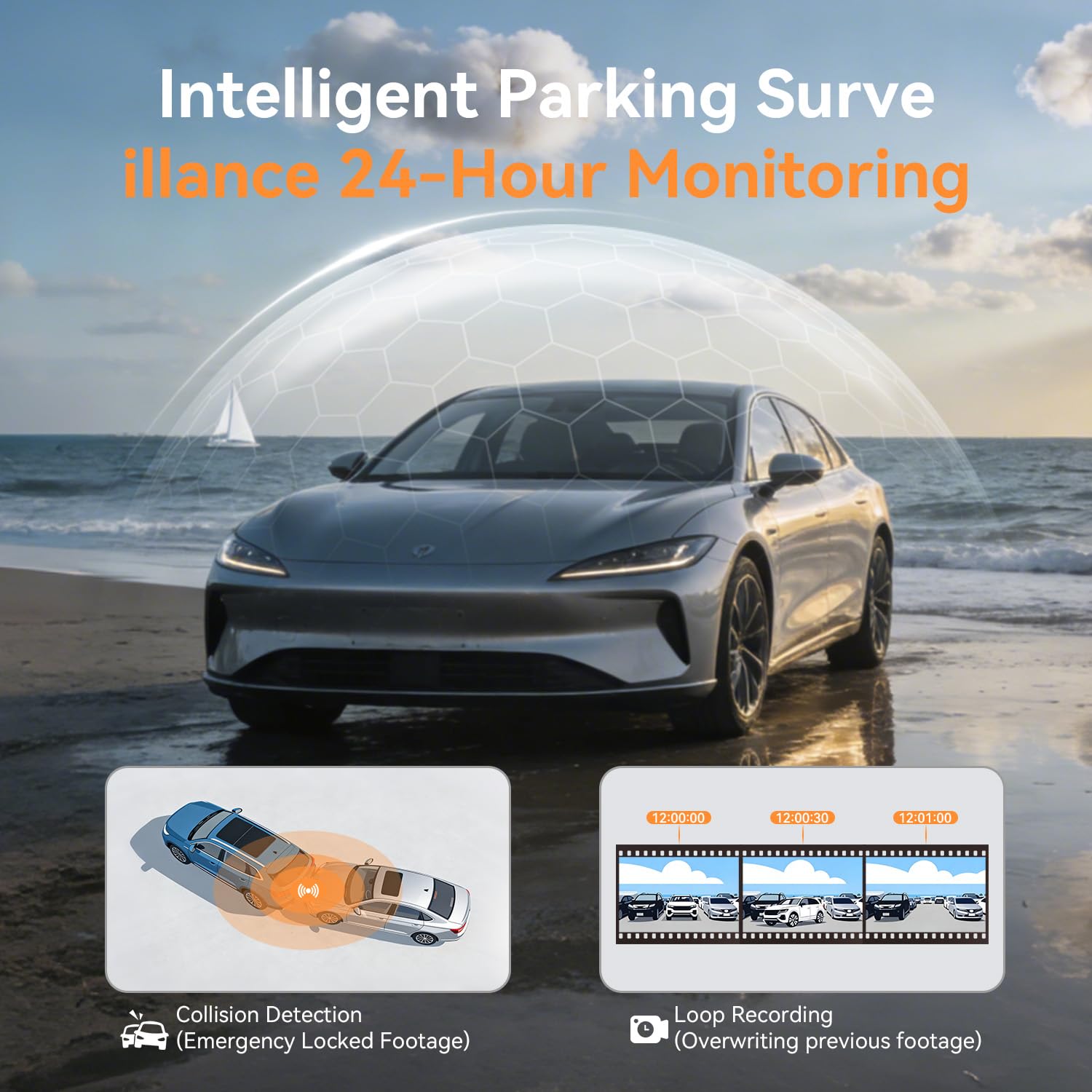 M4 Dashcam 4K Front 123° WiFi App Control Nachtsicht G-Sensor Loop Recording