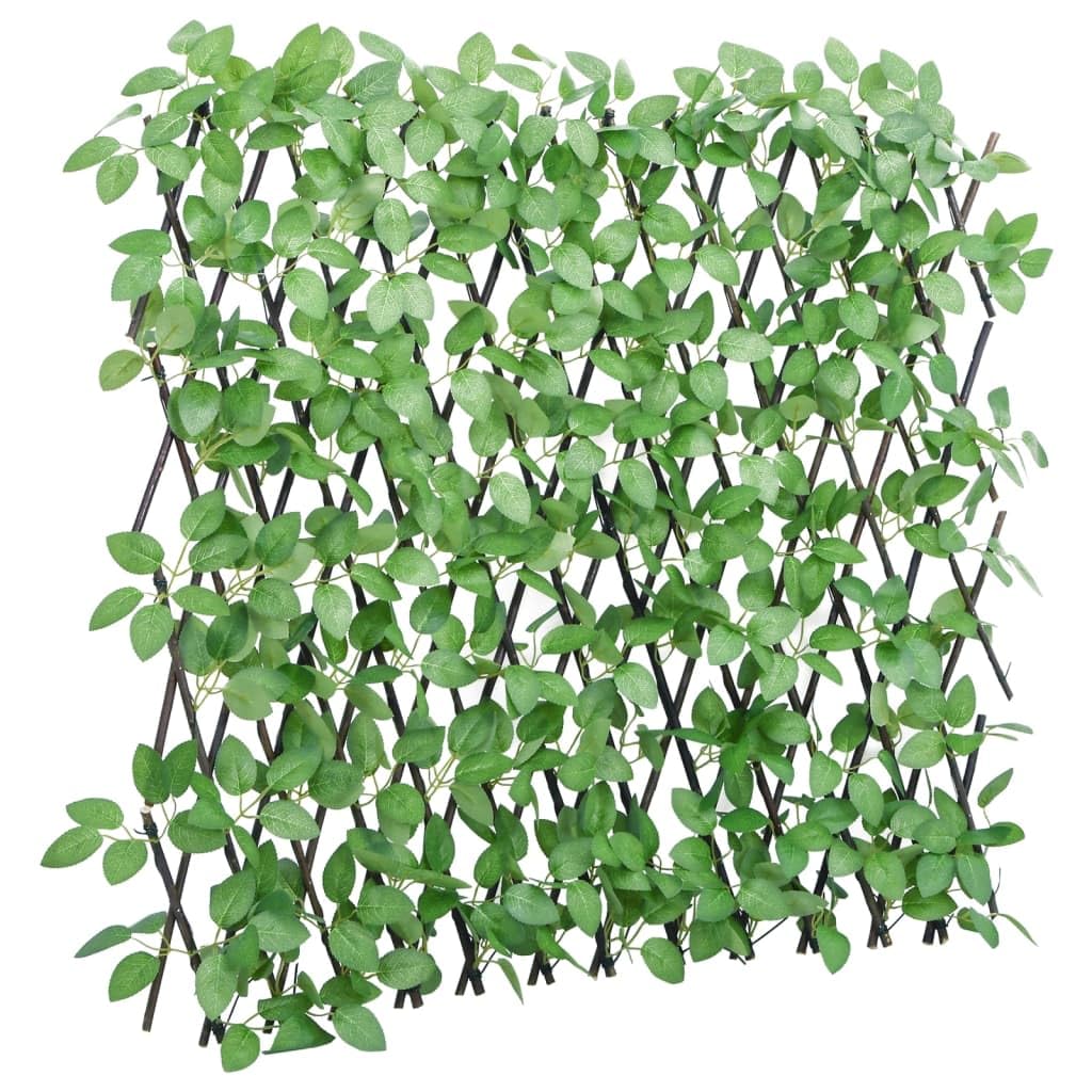 vidaXL Rankgitter | Rankgitter mit Künstlichem Efeu, Sichtschutz Pflegeleicht Erweiterbar, Spalier für Terrasse Balkon Garten, Efeuzaun Hecke, Grün 180x65cm