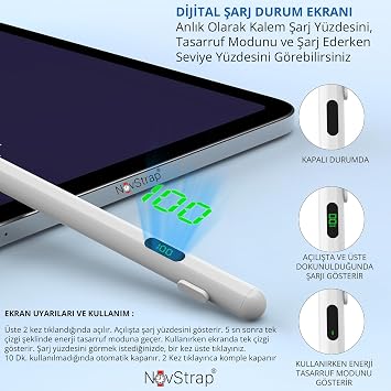 Digital Display Touch Tablet Pen Stylus Compatible with NovStrap Huawei Matepad Pro/11/12X/11.5/Air/Se T5/T8/T10