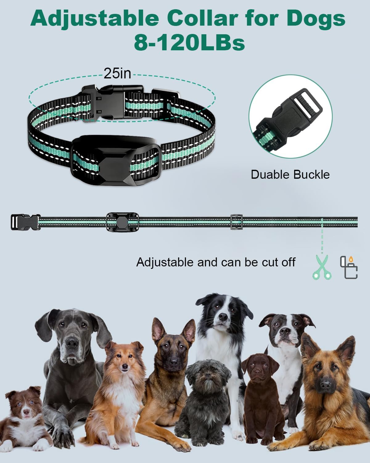 Collier Vibrant-Conformes à La Nouvelle Loi 2024-Collier de Dressage,Portée de 2600 Mètres,Rechargeable avec 3 Modes Son/Vibration/Forte Vibration,Résistant à l'eau IP67,pour Chiens de Toutes Tailles