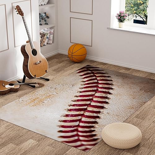 Miniatura 8 de Alfombra de área con patrón tropical de 4 x 6 pies, ultra suave, de lana sintética, decorativa, antideslizante, para decoración de sala de estar,