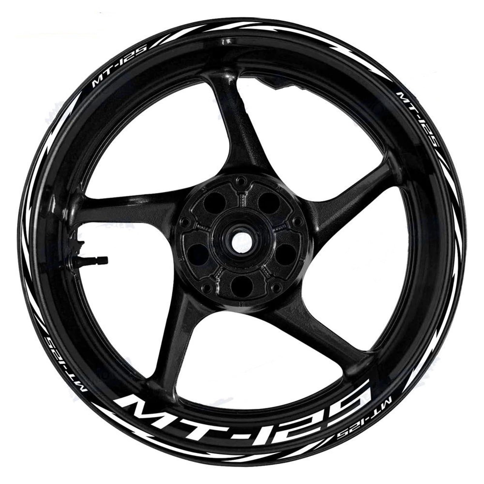 Motorcycle for Yamaha MT-125 MT125 17 Inch Front Rear Racing Wheel Stickers Rim Hub Tape Decal Motorbike(Color16)