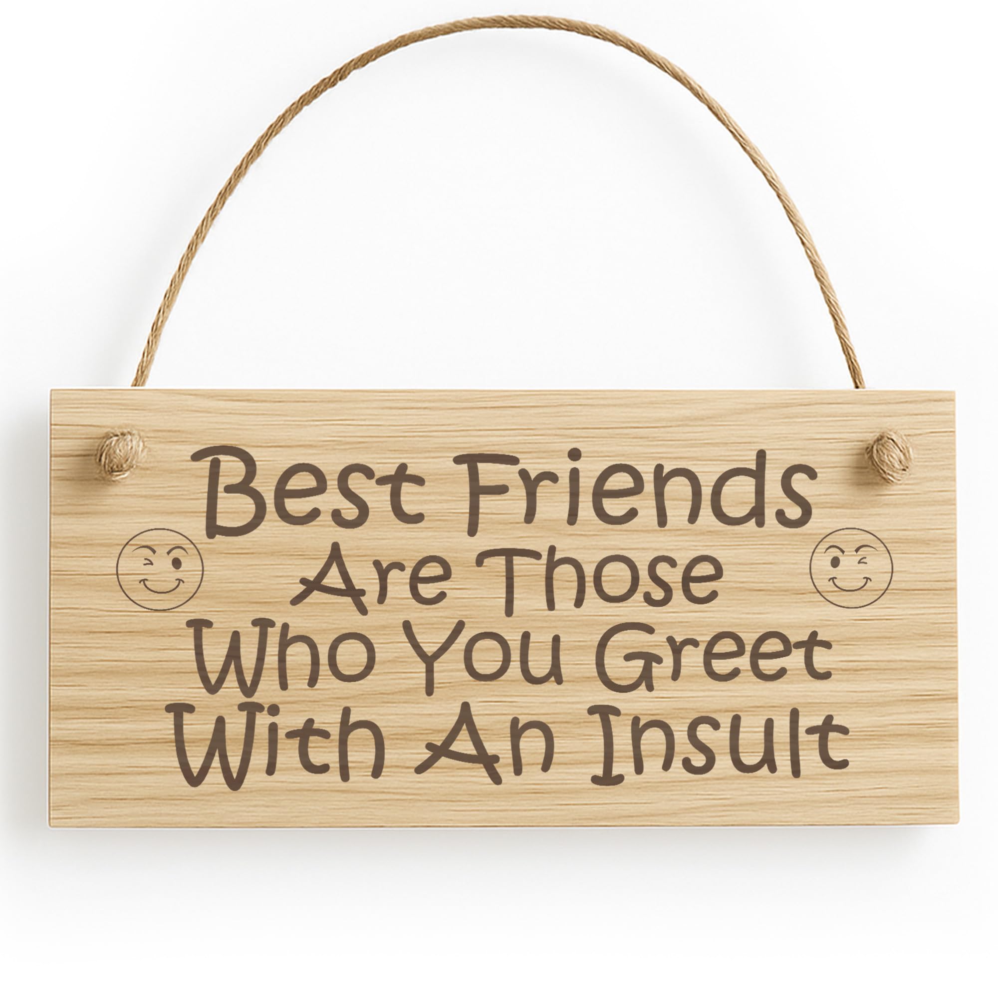 Red Ocean FUNNY Best Friend Sign Engraved Wood Sign Friendship Gift For Women Men Joke Gift For Him Her